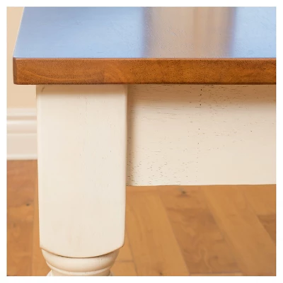 Clearwater Drop Leaf Dining Table Dark Oak/White - Christopher Knight Home 5 Clearwater Drop Leaf Dining Table Dark Oak/White - Christopher Knight Home - Image 3