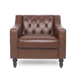 Furman Contemporary Tufted Club Chair Cognac - Christopher Knight Home -Christopher Knight Home GUEST 2d94fad1 e63e 447b 9509 af6e0c2e68c2