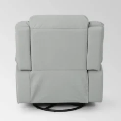Malic Classic Leather Swivel Recliner Light Gray - Christopher Knight Home -Christopher Knight Home GUEST 2e2d5cdd 6b73 419a 8da6 095a53584dd7