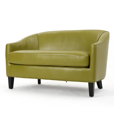 Justine Faux Leather Loveseat - Christopher Knight Home 8 Justine Faux Leather Loveseat - Christopher Knight Home - Image 6