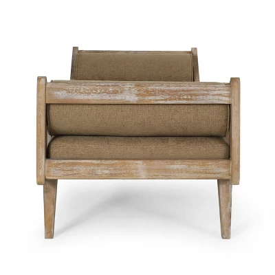 Zentner Rustic Tufted Double End Chaise Lounge With Bolster Pillows - Christopher Knight Home 5 Zentner Rustic Tufted Double End Chaise Lounge With Bolster Pillows - Christopher Knight Home - Image 3