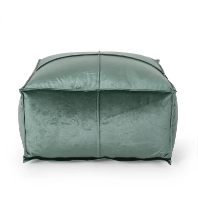 Nakisha Modern Glam Velvet Square Bean Bag Ottoman - Christopher Knight Home 9 Nakisha Modern Glam Velvet Square Bean Bag Ottoman - Christopher Knight Home - Image 7