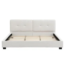 Christopher Knight Home Ginny King Size Upholstered Platform Bed With Tufted Headboard -Christopher Knight Home GUEST 344cc0ff 42dc 488b 8659 5f9bda1c8098