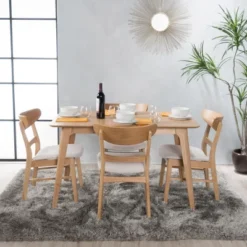 5pc 50" Idalia Mid-Century Modern Dining Set - Christopher Knight Home