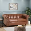 Glenmont Contemporary Channel Stitch Loveseat With Nailhead Trim - Christopher Knight Home -Christopher Knight Home GUEST 35cc6b8f 9fc3 4922 bb95 e1743e85eae3