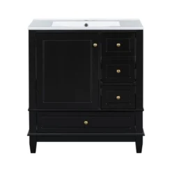 Christopher Knight Home Thomas 30" Bathroom Vanity With Sink, One Door With Shelf And Three Drawers 29 Christopher Knight Home Thomas 30" Bathroom Vanity With Sink, One Door With Shelf And Three Drawers -Christopher Knight Home GUEST 369cee49 9aa5 497a a749 b33ef6a07087