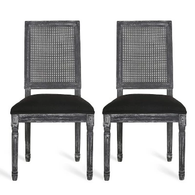 Christopher Knight Home Brownell French Country Fabric Upholstered Wood And Cane Dining Chairs (Set Of 2) 11 Christopher Knight Home Brownell French Country Fabric Upholstered Wood And Cane Dining Chairs (Set Of 2) - Image 9