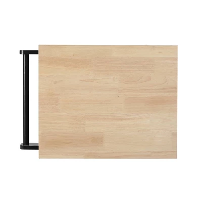 Maynard Contemporary Glass Paneled Kitchen Cart Natural/Black - Christopher Knight Home 9 Maynard Contemporary Glass Paneled Kitchen Cart Natural/Black - Christopher Knight Home - Image 7