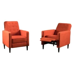 Set Of 2 Mervynn Mid-Century Recliner - Christopher Knight Home -Christopher Knight Home GUEST 3a762acb 0659 43ab a50b 2779829cdbb0