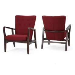 Set Of 2 Becker Upholstered Armchairs - Christopher Knight Home -Christopher Knight Home GUEST 3ae0765c 1b79 4d65 ab50 cfee5fcedcaf