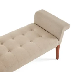Christopher Knight Home Argus 49" Upholstered Tufted Wood Ottoman -Christopher Knight Home GUEST 3b7b8600 cbd3 43df 9038 51e7bf9c37ec