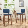 Set Of 2 Fessenden Barstools Dark Blue - Christopher Knight Home