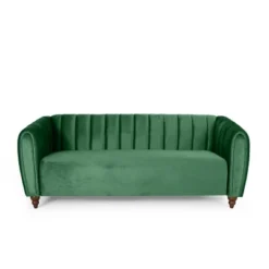 Richland Modern Glam Velvet Channel Stitch 3 Seater Sofa - Christopher Knight Home -Christopher Knight Home GUEST 3d1c928e b440 45a6 b2eb 665c67b0234c