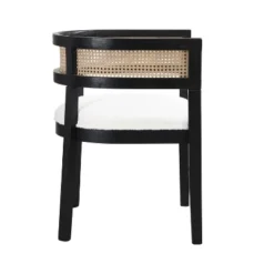 Christopher Knight Home Cinnabar 19.75" Seat Height Upholstered Rubberwood Tub Dining Chairs With Cane Back(Set Of 2) -Christopher Knight Home GUEST 3e310036 3d54 419c b9f0 e50f5b9c32bd