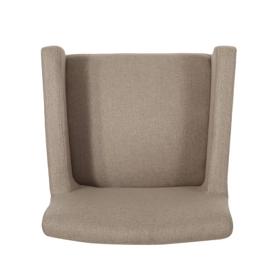 Mcclure Contemporary Upholstered Armchair Taupe/Espresso - Christopher Knight Home 6 Mcclure Contemporary Upholstered Armchair Taupe/Espresso - Christopher Knight Home - Image 4