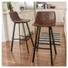 Set Of 2 30" Dax Faux Leather Barstool Brown - Christopher Knight Home -Christopher Knight Home GUEST 41929639 8314 4d07 85d8 38d88266bb62