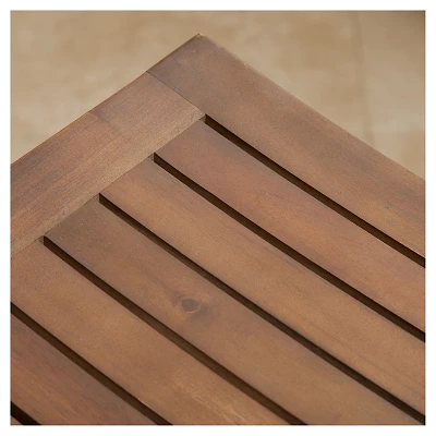 Set Of 2 Easton Slat 24" Counter Height Barstool Mahogany - Christopher Knight Home 4 Set Of 2 Easton Slat 24" Counter Height Barstool Mahogany - Christopher Knight Home - Image 2