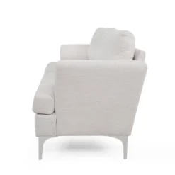 Dallin Contemporary Fabric 3 Seater Sofa Beige/Silver - Christopher Knight Home -Christopher Knight Home GUEST 43b8efbf 1545 459a 8a75 befd1e0b2433