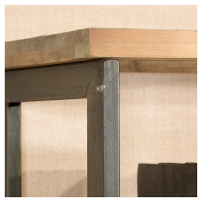 Perth 68.5" 5-Shelf Industrial Bookcase Antique - Christopher Knight Home 5 Perth 68.5" 5-Shelf Industrial Bookcase Antique - Christopher Knight Home - Image 3