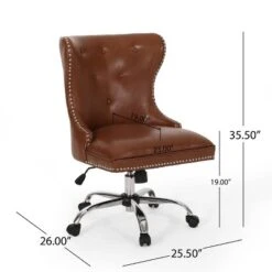 Bedell Contemporary Tufted Swivel Office Chair - Christopher Knight Home -Christopher Knight Home GUEST 45a659d5 f089 4e05 a090 588c65bfa83b