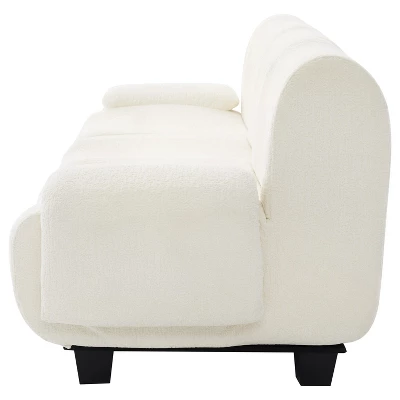 Christopher Knight Home Roxie Modern 3-Seater 94.5" Chenille Upholstered Sofa With Curved Armrests 7 Christopher Knight Home Roxie Modern 3-Seater 94.5" Chenille Upholstered Sofa With Curved Armrests - Image 5