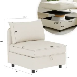 Christopher Knight Home Julius 98.5" Flexible Modular Chenille L Shape Sofa With Storage -Christopher Knight Home GUEST 4a0a5a96 f361 40ee 9d29 c1f3b1a253f3