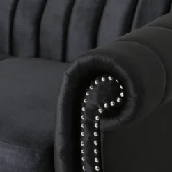 Glenmont Modern Glam Channel Stitch Velvet Loveseat With Nailhead Trim - Christopher Knight Home 11 Glenmont Modern Glam Channel Stitch Velvet Loveseat With Nailhead Trim - Christopher Knight Home -Christopher Knight Home GUEST 4a35b109 c219 4ef0 8828 51f01f7e316e