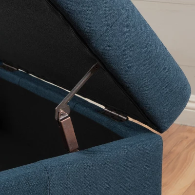 Christopher Knight Home Chatsworth Storage Ottoman - Navy: Elegant Tufted Design, Soft Polyester Upholstery, Mobile Casters 5 Christopher Knight Home Chatsworth Storage Ottoman - Navy: Elegant Tufted Design, Soft Polyester Upholstery, Mobile Casters - Image 3