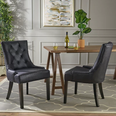 Set Of 2 Hayden Traditional Microfiber Dining Chair - Christopher Knight Home 3 Set Of 2 Hayden Traditional Microfiber Dining Chair - Christopher Knight Home