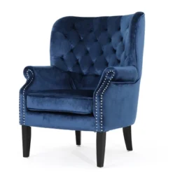 Tomlin New Velvet Club Chair - Christopher Knight Home -Christopher Knight Home GUEST 4cd368fe d954 4d68 b416 fe60b42d30d9