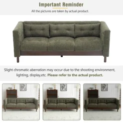 78"W Sofa Couch, Modern Upholstered 3-seater Sofa Chair With Tufted Design For Living Room -Christopher Knight Home -Christopher Knight Home GUEST 4d77a5c1 cd3a 467b bb77 3229833e3877
