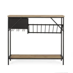 Boster Boho Industrial 8 Bottle Wine Rack Console Table With Storage Natural/Black - Christopher Knight Home 20 Boster Boho Industrial 8 Bottle Wine Rack Console Table With Storage Natural/Black - Christopher Knight Home -Christopher Knight Home GUEST 4f47175d b477 4924 ac1d 4de8bc7afd74