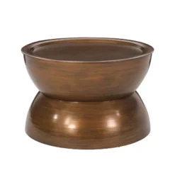 Minkler Modern Iron Hourglass Brushed Antique Coffee Table - Christopher Knight Home -Christopher Knight Home GUEST 50053602 9e62 46c7 a7ee c557e6c6f724