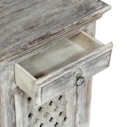 Tijeras Handcrafted Boho Mango Wood Nightstand Distressed White - Christopher Knight Home -Christopher Knight Home GUEST 503c1764 17b6 4653 aa65 b168185633da