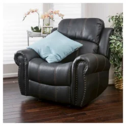 Charlie Faux Leather Glider Recliner Club Chair - Christopher Knight Home -Christopher Knight Home GUEST 51b23d20 0470 4e7e 88ef f65e1465d172