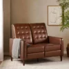 Christopher Knight Home Denison Faux Leather Tufted Loveseat Pushback Recliner Cognac Brown/Dark Espresso -Christopher Knight Home GUEST 52e555da 31c3 403a b407 81ff5c787cac