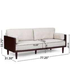 Sofia Mid-Century Modern Upholstered 3 Seater Sofa - Christopher Knight Home -Christopher Knight Home GUEST 533a6fa8 4b9d 4480 9b50 bd6387816ee9