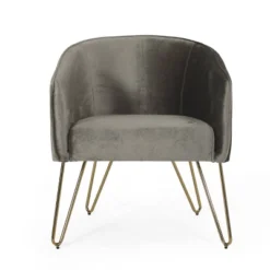 Grelton Modern Glam Velvet Club Chair With Hairpin Legs - Christopher Knight Home 20 Grelton Modern Glam Velvet Club Chair With Hairpin Legs - Christopher Knight Home -Christopher Knight Home GUEST 54874bc6 64a2 45db 8fce e09b555e208f