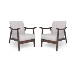 Set Of 2 Chabani Mid-Century Modern Accent Chair - Christopher Knight Home -Christopher Knight Home GUEST 55943e35 57bc 4df2 8f26 be575392c843