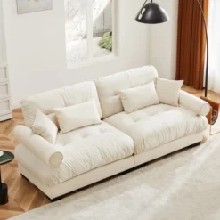 Christopher Knight Home Bernal 93.7" Modern 2 Seat Velvet Round Arm Sofa With Pillows -Christopher Knight Home GUEST 56502e18 ffbf 4109 873b d853aba988f1