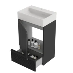 Christopher Knight Home Wilson Freestanding 20" Striped Wood Bathroom Vanity With Ceramic Sink -Christopher Knight Home GUEST 56c06118 e186 4c87 b533 c8d116278725