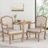 Set Of 2 Andrea French Country Wood Upholstered Dining Armchairs - Christopher Knight Home -Christopher Knight Home GUEST 56d3a343 06ab 480c b283 e9be96574fbd