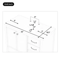 Christopher Knight Home Bathroom Vanity With Ceramic Sink, Bathroom Cabinet With Soft-Closing Door, Drawers Of Different Sizes, Solid Wood Frame & Leg -Christopher Knight Home GUEST 5821aa69 5078 49a9 8593 b5103f535c8d