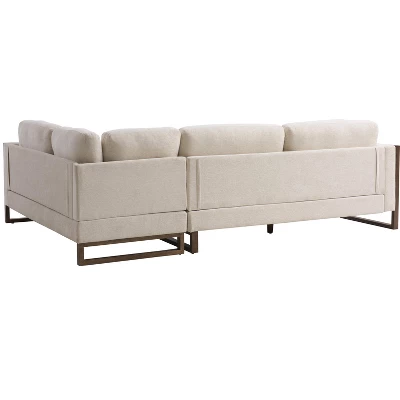 Christopher Knight Home Iansan 104'' 5-Seater Modern Rubberwood Upholstered L-Shaped Sectional Sofa 7 Christopher Knight Home Iansan 104'' 5-Seater Modern Rubberwood Upholstered L-Shaped Sectional Sofa - Image 5