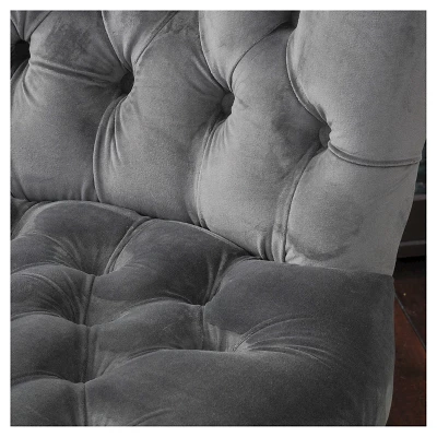 Set Of 2 Moira New Velvet Dining Chair Charcoal - Christopher Knight Home 5 Set Of 2 Moira New Velvet Dining Chair Charcoal - Christopher Knight Home - Image 3