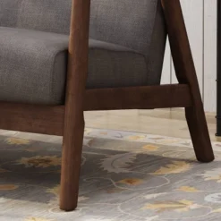 Hetel Mid-Century Modern Settee Dark Gray - Christopher Knight Home -Christopher Knight Home GUEST 5b752ae8 188a 4af7 93eb a143c8af611d