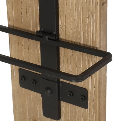 Toston Modern Industrial 8 Bottle Wall Mounted Wine Rack Natural/Black - Christopher Knight Home 8 Toston Modern Industrial 8 Bottle Wall Mounted Wine Rack Natural/Black - Christopher Knight Home - Image 6