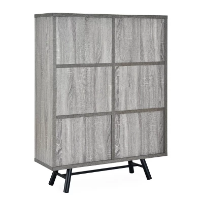 Hulbert Modern Industrial 6 Shelf Multi Functional Cabinet - Christopher Knight Home 5 Hulbert Modern Industrial 6 Shelf Multi Functional Cabinet - Christopher Knight Home - Image 3