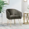 Grelton Modern Glam Velvet Club Chair With Hairpin Legs - Christopher Knight Home -Christopher Knight Home GUEST 5ecad9e3 9aba 4ac1 ba54 391a77add0e6
