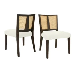 Christopher Knight Home Hassan Rubberwood Upholstered Dining Chairs With Cane Webbing(Set Of 2) 23 Christopher Knight Home Hassan Rubberwood Upholstered Dining Chairs With Cane Webbing(Set Of 2) -Christopher Knight Home GUEST 5f4ae0b3 5e9f 4c32 a119 db5037cf94dc